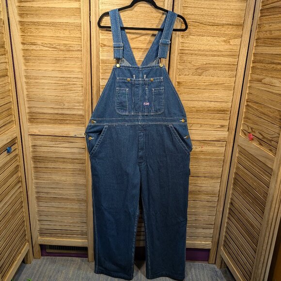 Big Smith Other - Big Smith Relaxed Fit Blue Denim Overalls Size 38 X 28 NWT